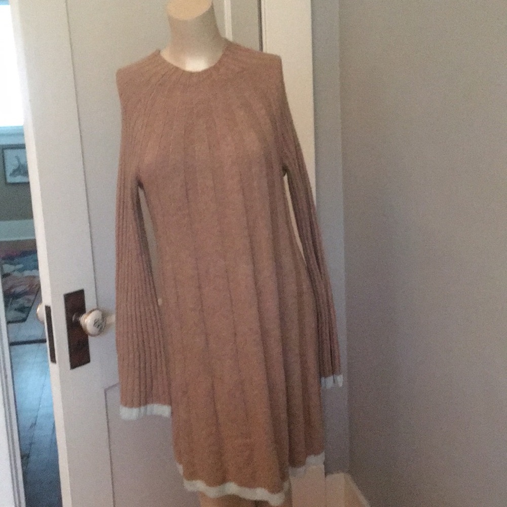 Anthropologie bell sleeve mock neck sweater dressโ